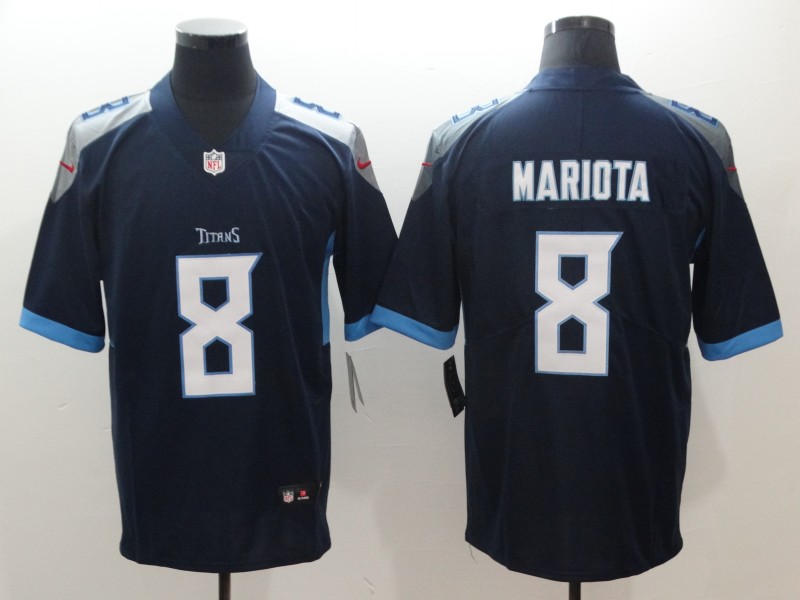 Men's Tennessee Titans Marcus Mariota #8 Navy Jersey